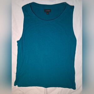 J. Jill Teal Blue Muscle Tee Tank Top Size L Large Soft Knit Sleeveless